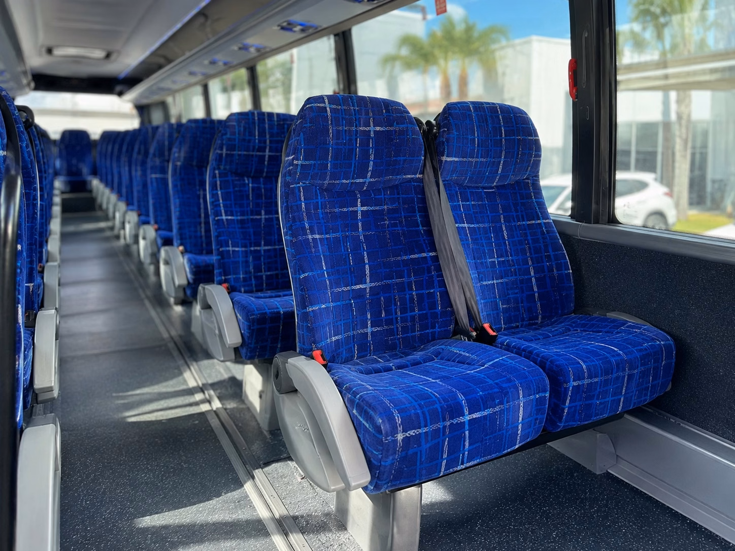 56 passenger charter bus interior