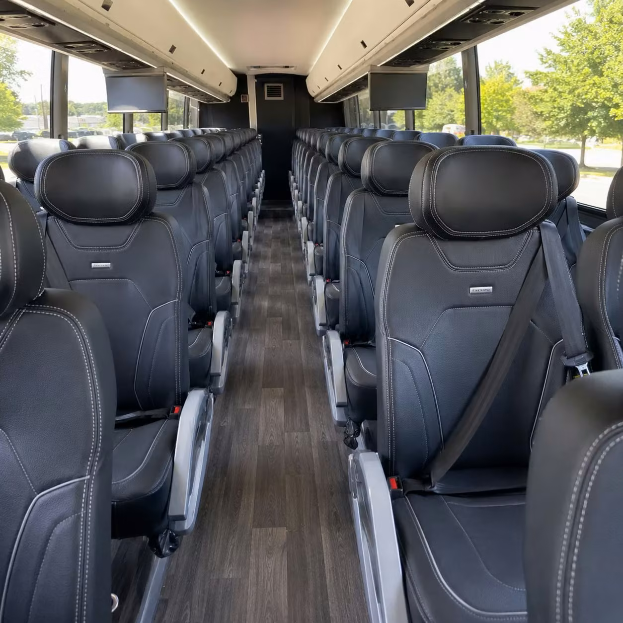 portland charter bus interior